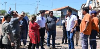 Nenecho verificó el inicio de las obras en el Bañado Sur